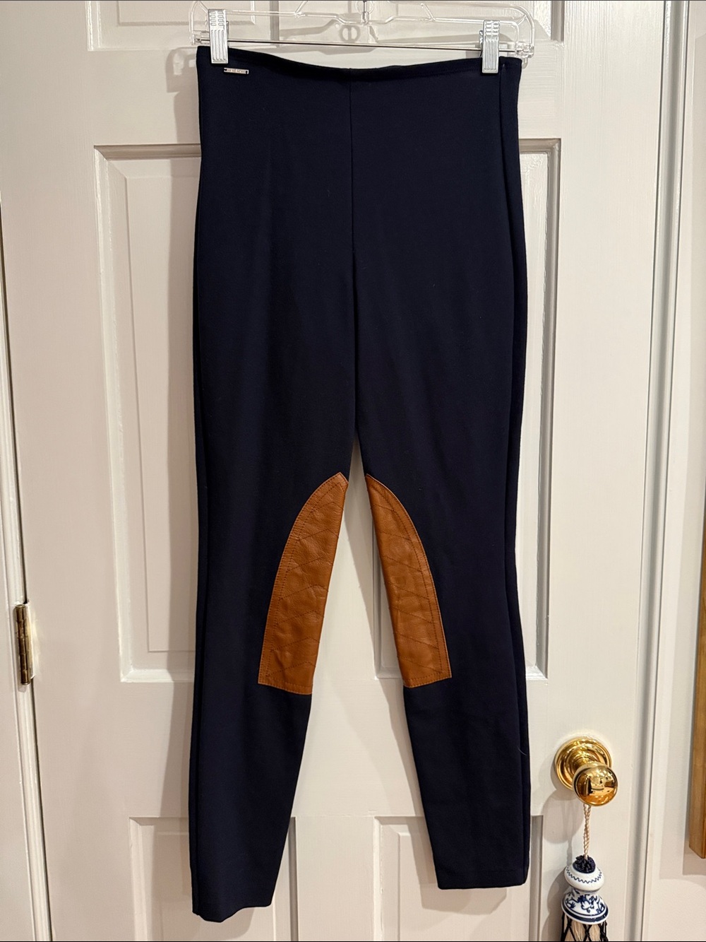 Polo by Ralph Lauren Navy Leggings with Brown Knee Patches